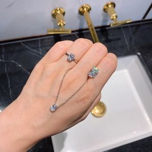 3Ct OVAL Cut VVS 4 Prong Setting Solitaire 925 Ring
